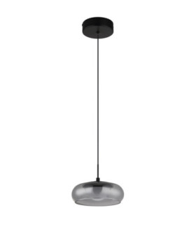 Carlene Integrated LED Dome Pendant Ceiling Light Matt Black 3000-4200-6000K-2