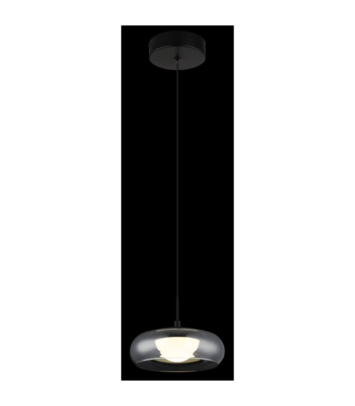 Carlene Integrated LED Dome Pendant Ceiling Light Matt Black 3000-4200-6000K-4
