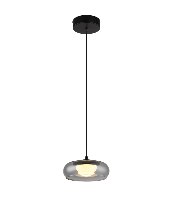 Carlene Integrated LED Dome Pendant Ceiling Light Matt Black 3000-4200-6000K-5