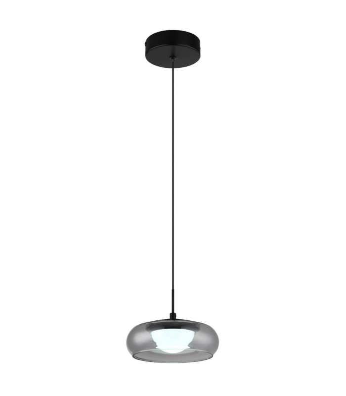 Carlene Integrated LED Dome Pendant Ceiling Light Matt Black 3000-4200-6000K-6