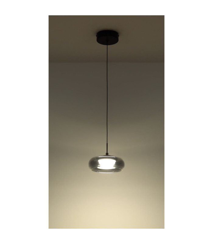 Carlene Integrated LED Dome Pendant Ceiling Light Matt Black 3000-4200-6000K-7