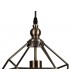 Medium Caged Ceiling Pendant, 1 x E27, Antique Brass - 6