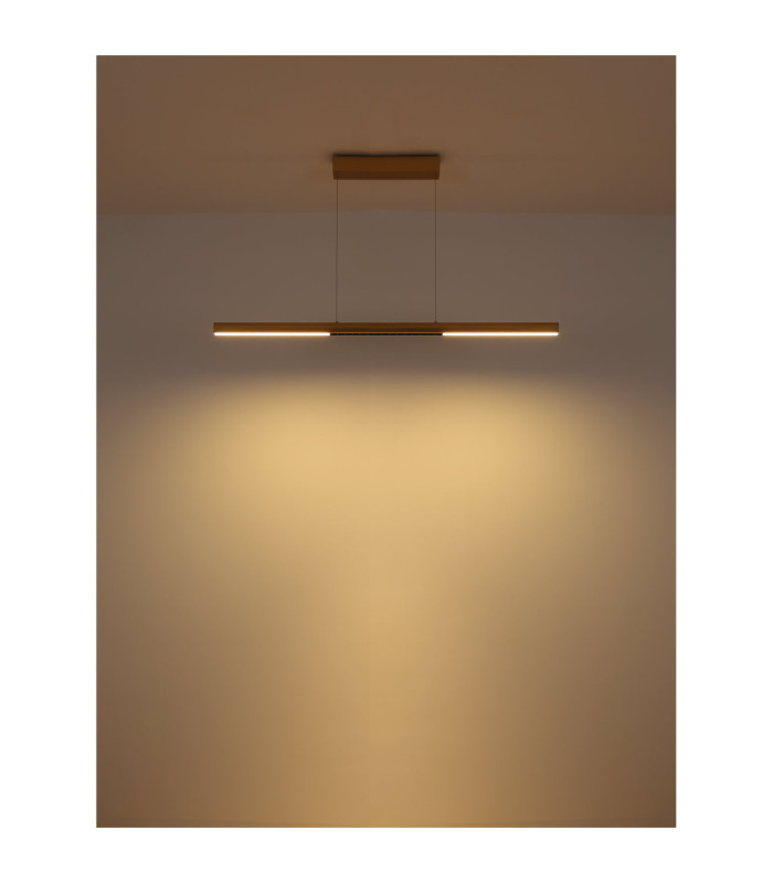Cody Integrated LED Bar Pendant Ceiling Light Matt Gold Colours 3000K-4