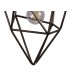 Medium Caged Ceiling Pendant, 1 x E27, Antique Brass - 7