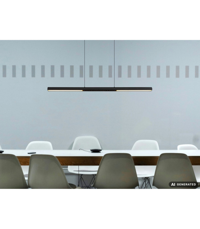 Cody Integrated LED Bar Pendant Ceiling Light Matt Black 3000K-7