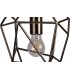 Medium Caged Ceiling Pendant, 1 x E27, Antique Brass - 8