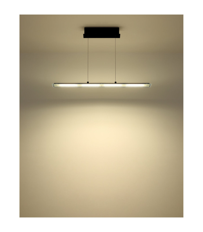Novak Integrated LED Bar Pendant Ceiling Light Matt Black 3000-4000-6500K-10