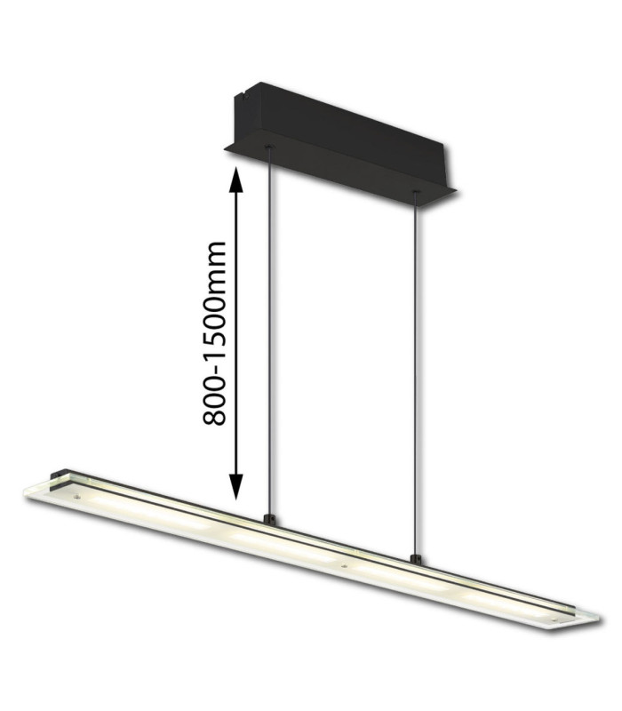 Novak Integrated LED Bar Pendant Ceiling Light Matt Black 3000-4000-6500K-11