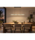 Novak Integrated LED Bar Pendant Ceiling Light Matt Black 3000-4000-6500K-12