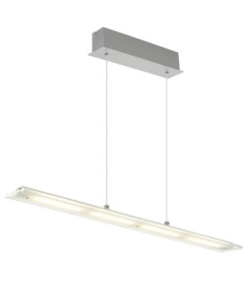 Novak 88cm Integrated LED Bar Pendant Ceiling Light Matt Nickel 3000-4000-6500K-1