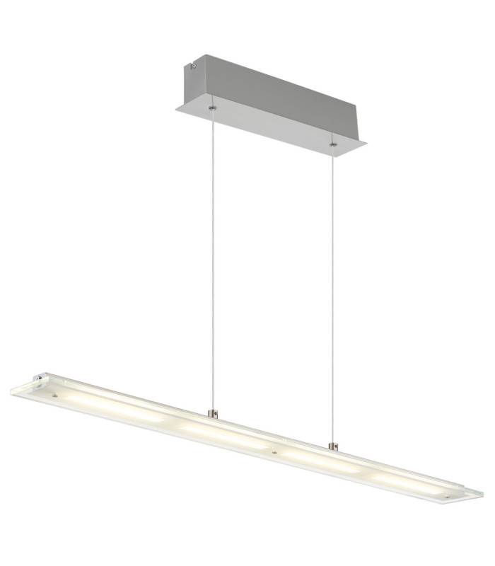 Novak 88cm Integrated LED Bar Pendant Ceiling Light Matt Nickel 3000-4000-6500K-1