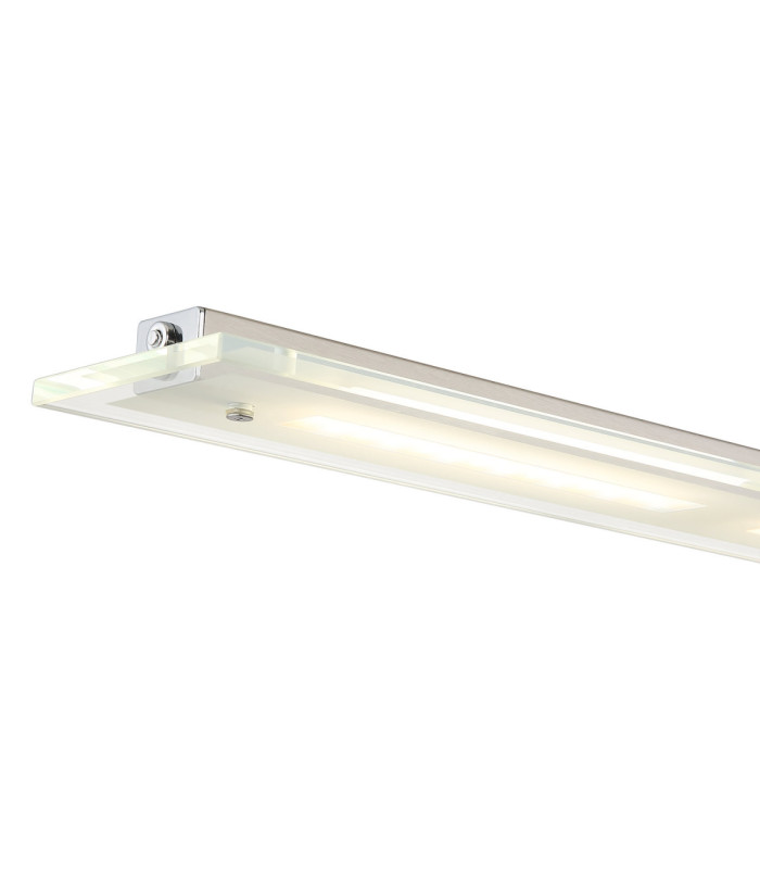 Novak 88cm Integrated LED Bar Pendant Ceiling Light Matt Nickel 3000-4000-6500K-4