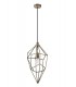 Large Caged Ceiling Pendant, 1 x E27, Antique Brass - 3