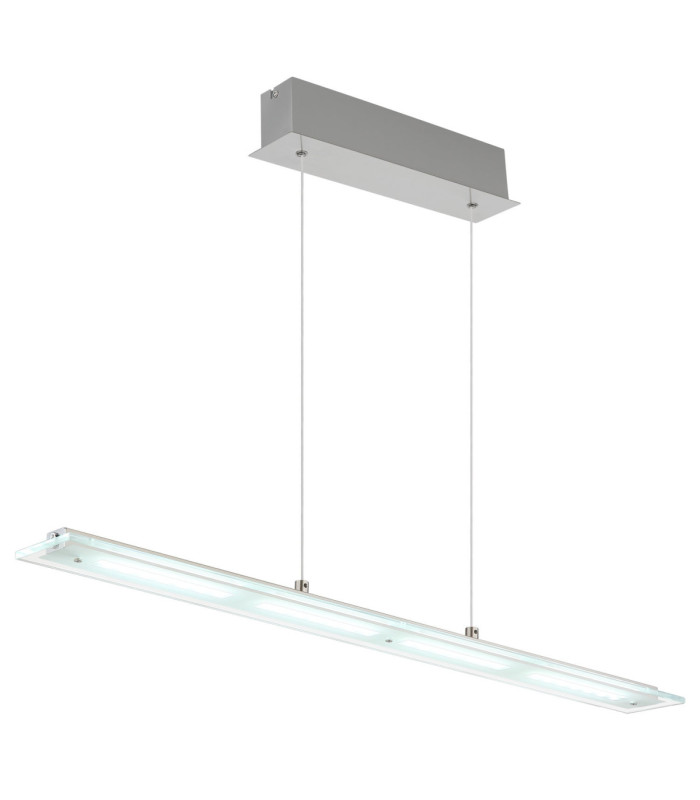 Novak 88cm Integrated LED Bar Pendant Ceiling Light Matt Nickel 3000-4000-6500K-8