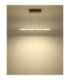 Novak 88cm Integrated LED Bar Pendant Ceiling Light Matt Nickel 3000-4000-6500K-9