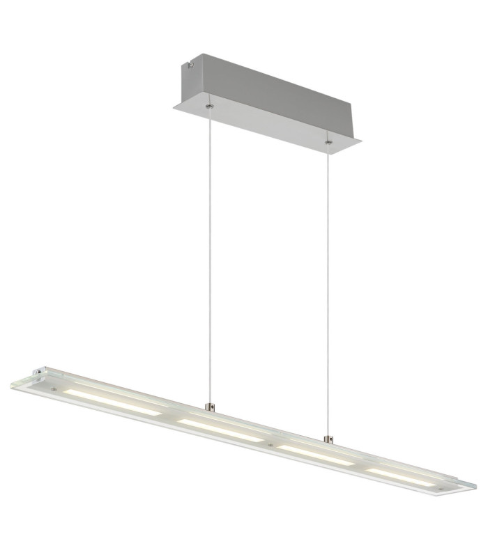 Novak 88cm Integrated LED Bar Pendant Ceiling Light Matt Nickel 3000-4000-6500K-11
