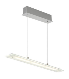 Novak 64cm Integrated LED Bar Pendant Ceiling Light Matt Nickel 3000-4000-6500K-1