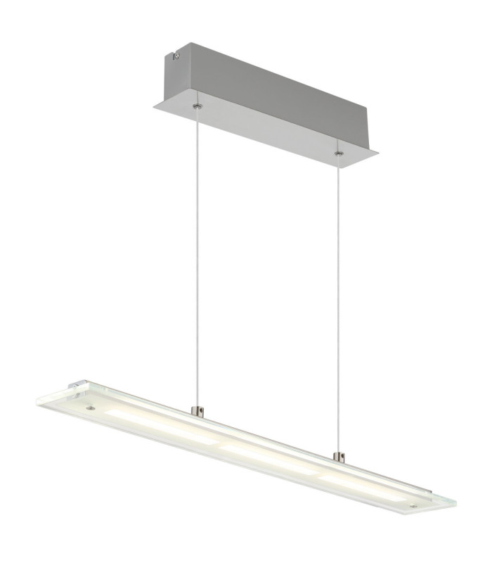 Novak 64cm Integrated LED Bar Pendant Ceiling Light Matt Nickel 3000-4000-6500K-1