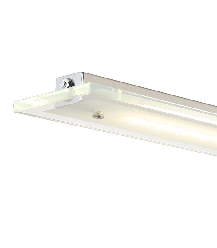 Novak 64cm Integrated LED Bar Pendant Ceiling Light Matt Nickel 3000-4000-6500K-4