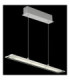 Novak 64cm Integrated LED Bar Pendant Ceiling Light Matt Nickel 3000-4000-6500K-5