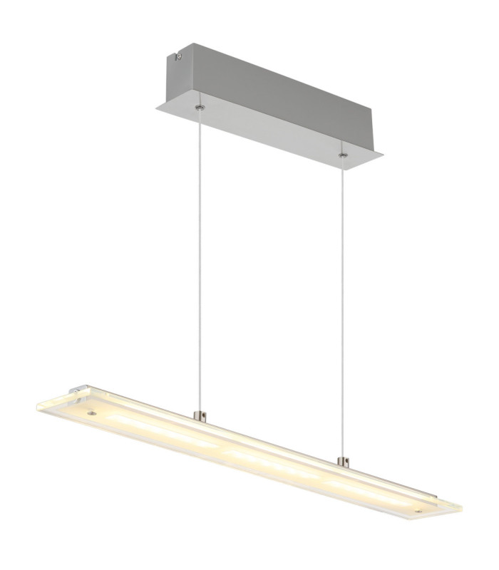 Novak 64cm Integrated LED Bar Pendant Ceiling Light Matt Nickel 3000-4000-6500K-7