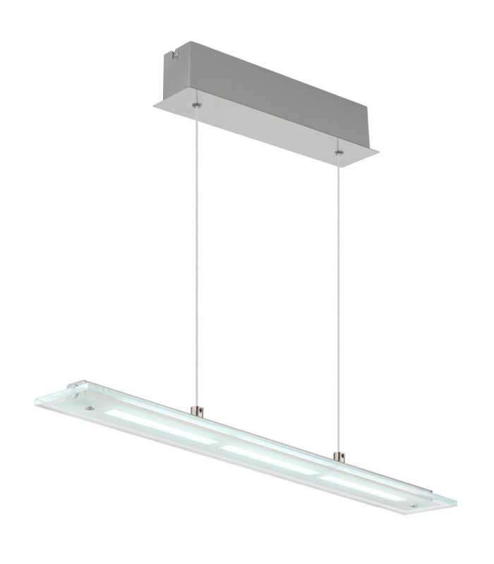 Novak 64cm Integrated LED Bar Pendant Ceiling Light Matt Nickel 3000-4000-6500K-8