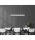 Novak 64cm Integrated LED Bar Pendant Ceiling Light Matt Nickel 3000-4000-6500K-10