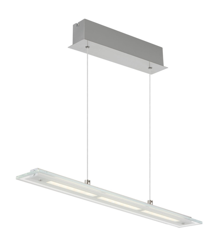 Novak 64cm Integrated LED Bar Pendant Ceiling Light Matt Nickel 3000-4000-6500K-11