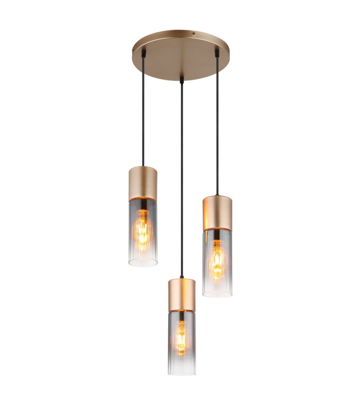 Annika Cluster Pendant Ceiling Light Matt Cappuccino Colour  3x E27-1