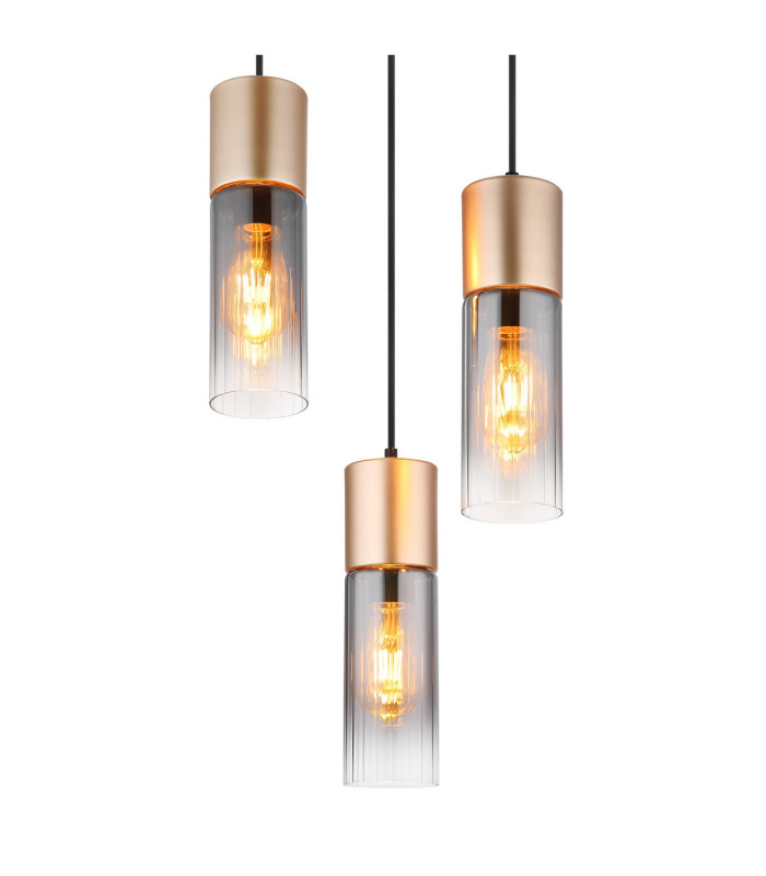 Annika Cluster Pendant Ceiling Light Matt Cappuccino Colour  3x E27-3