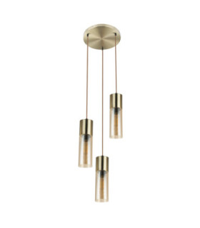 Annika Cluster Pendant Ceiling Light Brass Colour  3x E27-2
