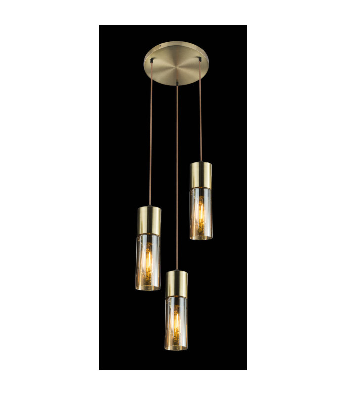 Annika Cluster Pendant Ceiling Light Brass Colour  3x E27-4
