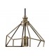 Large Caged Ceiling Pendant, 1 x E27, Antique Brass - 6
