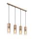 Annika Bar Pendant Ceiling Light Matt Cappuccino Colour  4x E27-1