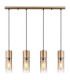Annika Bar Pendant Ceiling Light Matt Cappuccino Colour  4x E27-3