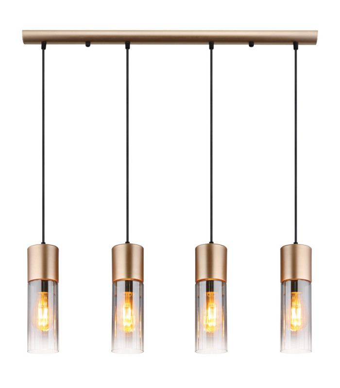 Annika Bar Pendant Ceiling Light Matt Cappuccino Colour  4x E27-3