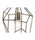 Large Caged Ceiling Pendant, 1 x E27, Antique Brass - 8