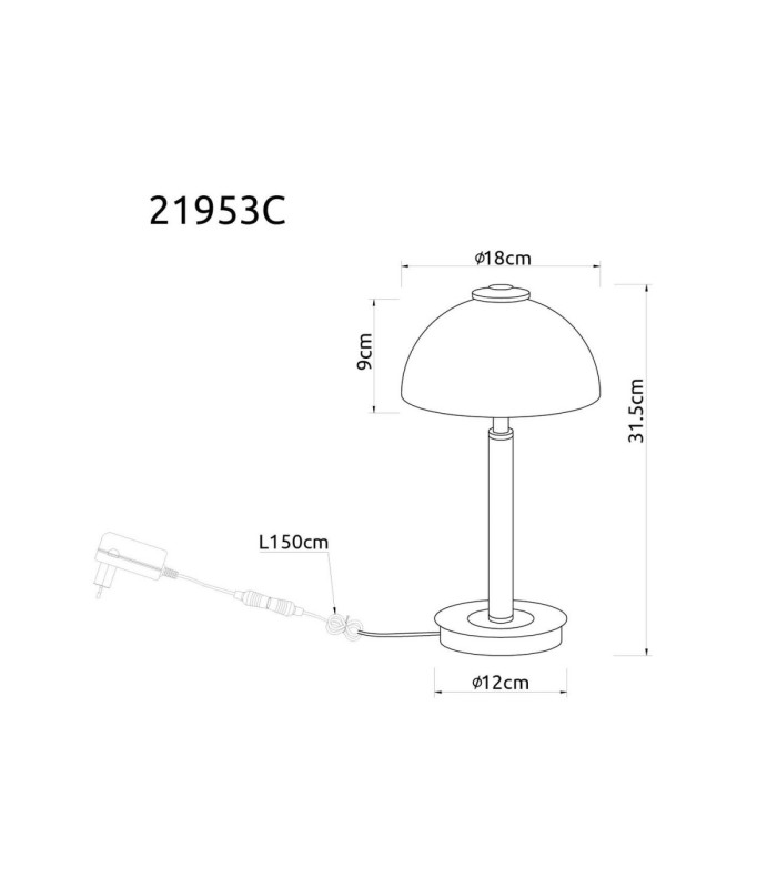 Uldin Integrated LED Table Lamp Matt Coffee Colour 3000K-9