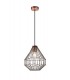 Small Caged Ceiling Pendant, 1 x E27, Antique Copper, Black - 1