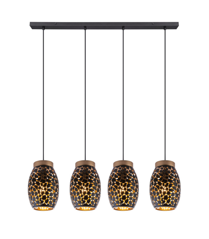 Narri Bar Pendant Ceiling Light Gold Colours 4x E27-1