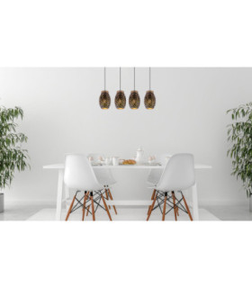 Narri Bar Pendant Ceiling Light Gold Colours 4x E27-2