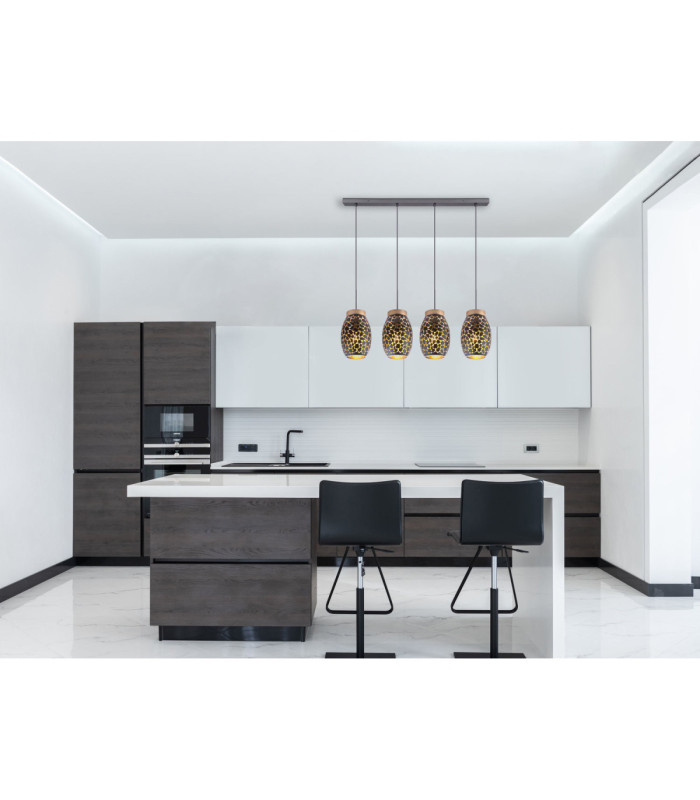 Narri Bar Pendant Ceiling Light Gold Colours 4x E27-3