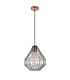 Small Caged Ceiling Pendant, 1 x E27, Antique Copper, Black - 4