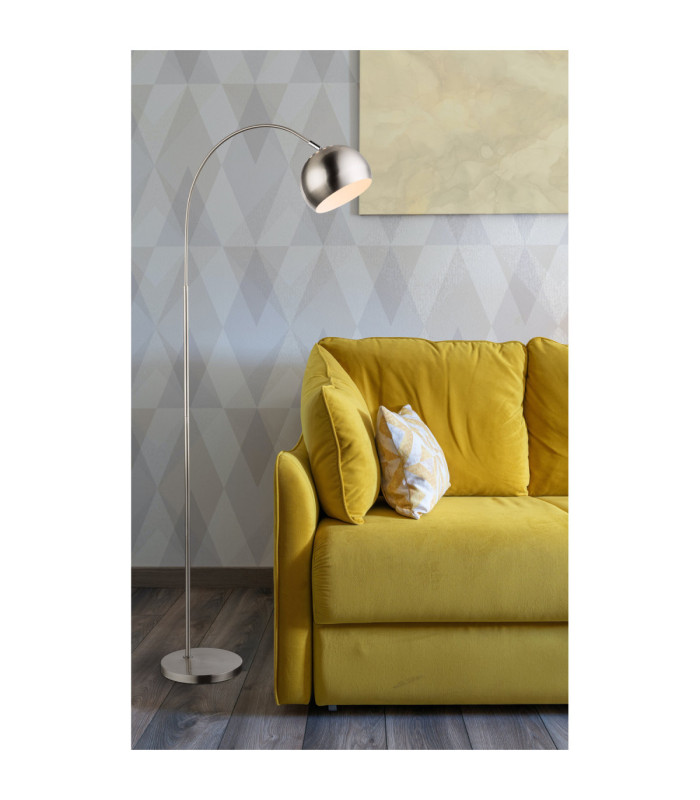 Benno Arc Floor Lamp Chrome 1x E27-6