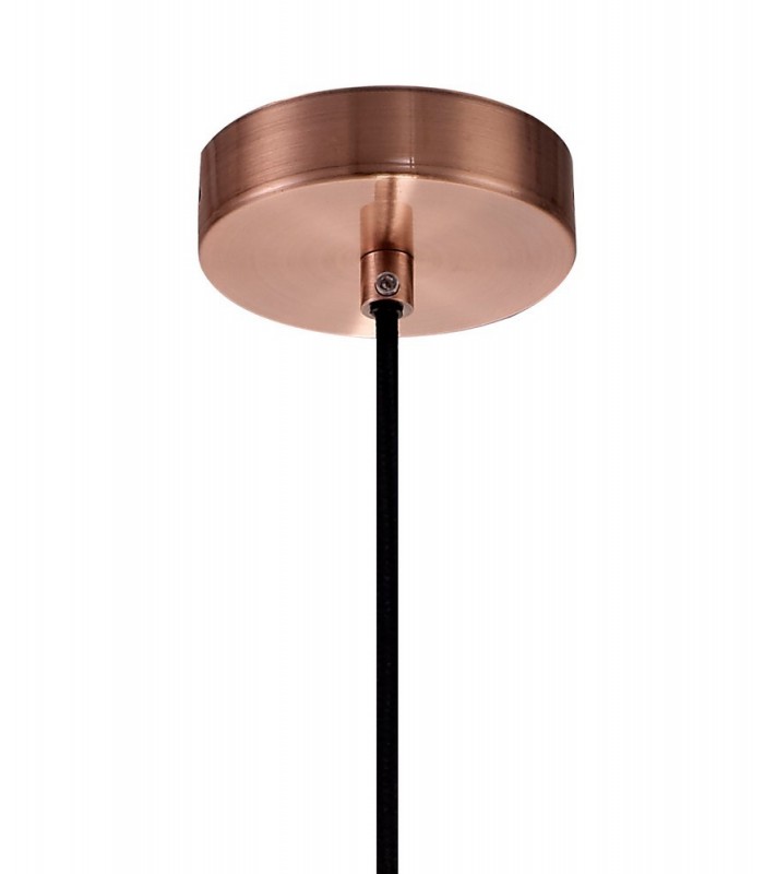 Small Caged Ceiling Pendant, 1 x E27, Antique Copper, Black - 5