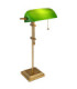 Antique Bankers Table Lamp Old Brass 1x E27-3