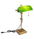 Antique Bankers Table Lamp Old Brass 1x E27-4