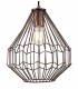 Small Caged Ceiling Pendant, 1 x E27, Antique Copper, Black - 6