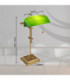 Antique Bankers Table Lamp Old Brass 1x E27-6