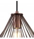 Small Caged Ceiling Pendant, 1 x E27, Antique Copper, Black - 7